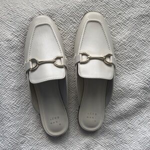 a new day Cream Mules with Silver Detail